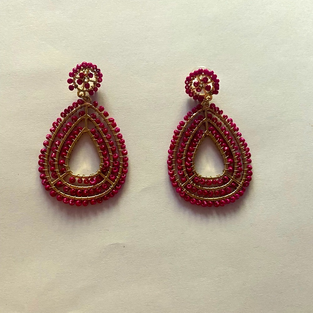 Express Pink/Purple Beaded Earrings